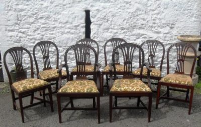 SOLD 8 Victorian S&H Jewell mahogany dining chairs