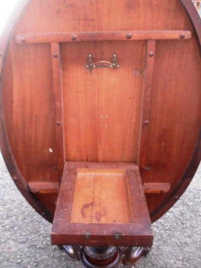Large Victorian Burr walnut oval loo table - Image 2