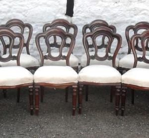 SOLD Set 12 Victorian mahogany dining chairs Antique Chairs Antique Chairs