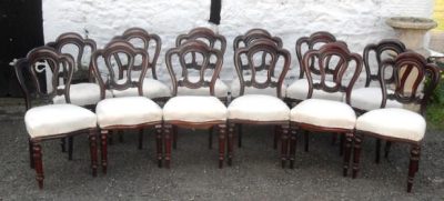 SOLD Set 12 Victorian mahogany dining chairs Antique Chairs Antique Chairs 3