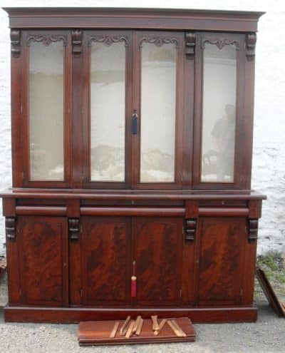 Early Victorian 4 door mahogany bookcase Antiques Scotland Antique Bookcases 3