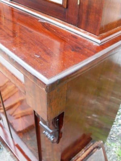 Early Victorian 4 door mahogany bookcase - Image 5