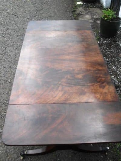 Edwardian mahogany stretcher sofa table - Image 2