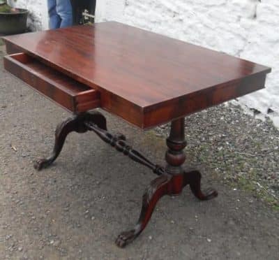 SOLD Edwardian mahogany stretcher table Andrew Christie Antique Furniture 4