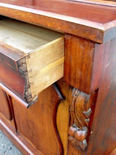 Victorian mahogany 3 door bookcase on base 19th century Antique Bookcases 5