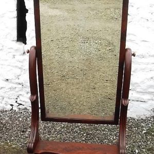 Victorian mahogany cheval mirror 19th century Antique Furniture
