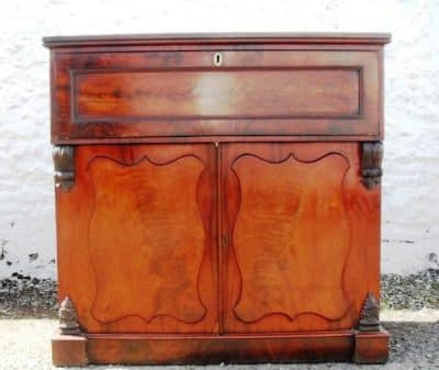 SOLD Early Victorian mahogany secretaire chest 19th century Antique Chest Of Drawers 6