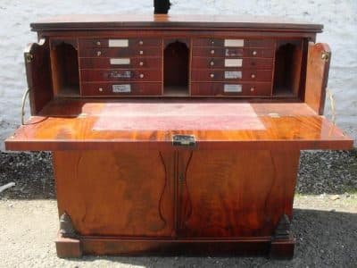 SOLD Early Victorian mahogany secretaire chest