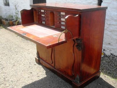 SOLD Early Victorian mahogany secretaire chest 19th century Antique Chest Of Drawers 4