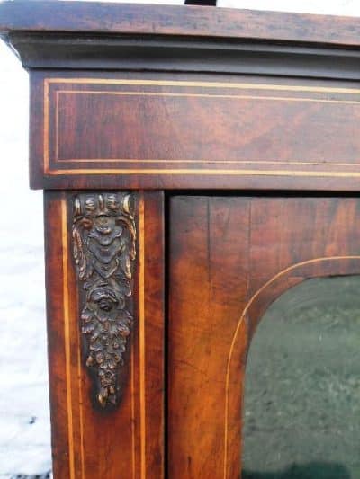 SOLD Victorian burr walnut Pier cabinet 19th century Antique Cabinets 5