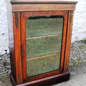 SOLD Victorian burr walnut Pier cabinet 19th century Antique Cabinets 3