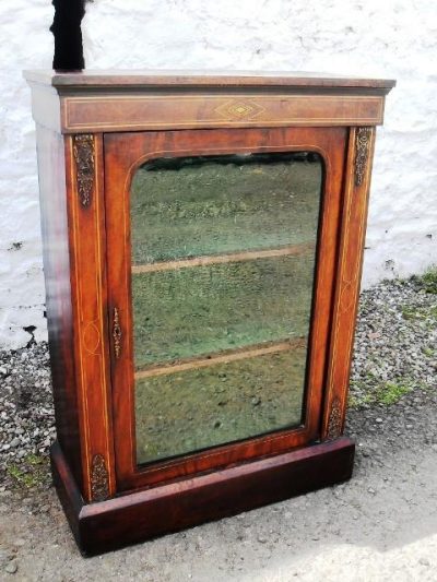 SOLD Victorian burr walnut Pier cabinet