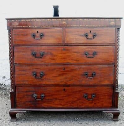 SOLD Georgian chest of 2 over 3 drawers 18th Cent Antique Chest Of Drawers 4