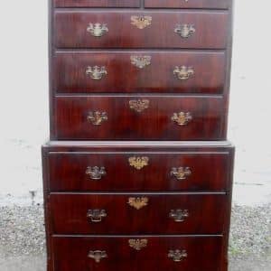 SOLD Georgian Mahogany Chest on Chest 18th Cent Antique Chest Of Drawers