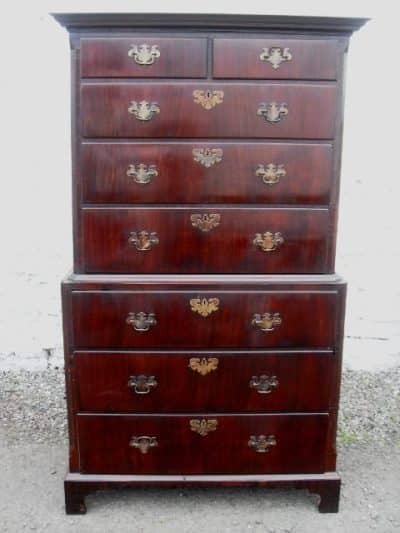 SOLD Georgian Mahogany Chest on Chest 18th Cent Antique Chest Of Drawers 3