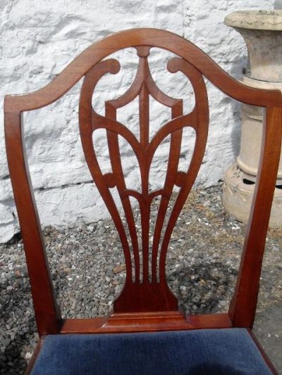 Set of 6+2 Edwardian hepplewhite revival mahogany dining chairs 19th century Antique Chairs 8