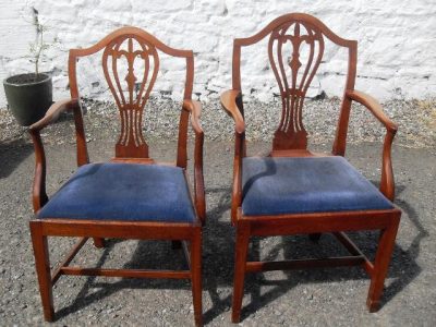 Set of 6+2 Edwardian hepplewhite revival mahogany dining chairs 19th century Antique Chairs 5