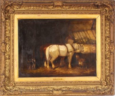 SOLD William Shayer Snr 1787-1879, stable interior