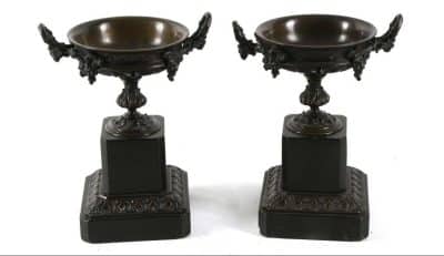 SOLD Pair of 19th Century bronze twin handled urns Antiques Scotland Antique Furniture 3