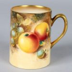 Royal Worcester fallen fruits coffee can Antiques Edinburgh Antique Art