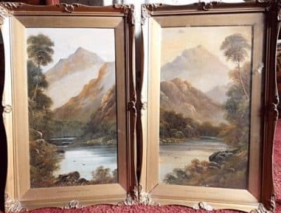 SOLD Alfred De Breanski Snr RBA. Oil on boards (A Pair)