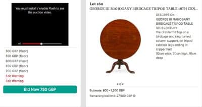 Georgian mahogany bird cage snap top table - Image 6