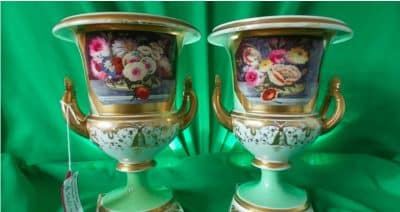 SOLD Fine pair Victorian Campana vases