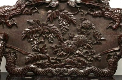 Fine Chinese Ching Dynasty Carved Settle - Image 2