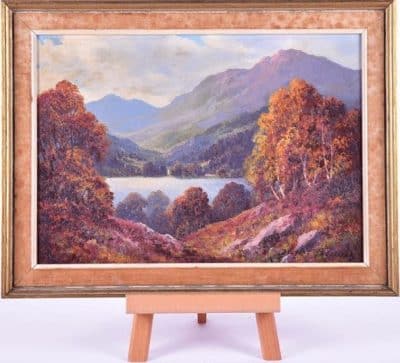 Douglas Falconer. Oil on Board. "Loch Affric"