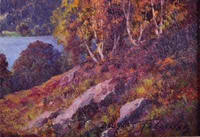 Douglas Falconer. Oil on Board. "Loch Affric" - Image 4