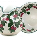 Wemyss Ure & Basin decorated with cherries Antiques Scotland Antique Art