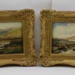 Thomas Morris Ash Oil paintings x 2 (1851-1935) Antiques Scotland Antique Art