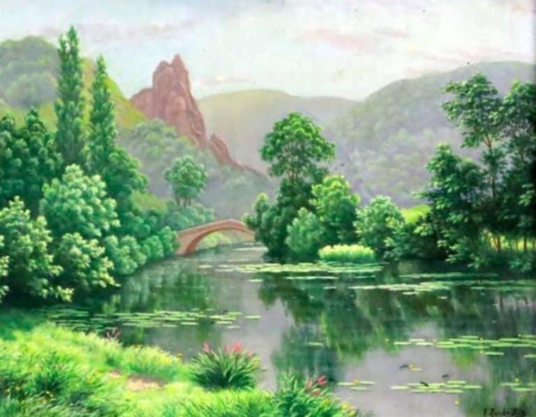 Edmund Charles Rene His (1870-1960) Oil