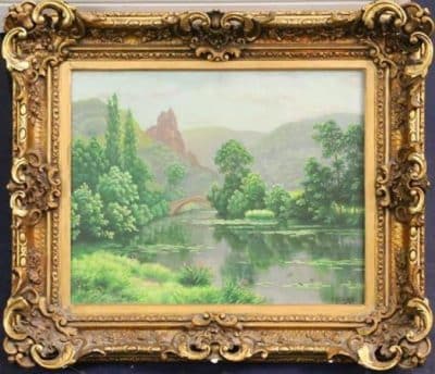 Edmund Charles Rene His (1870-1960) Oil 19th century Antique Art 4