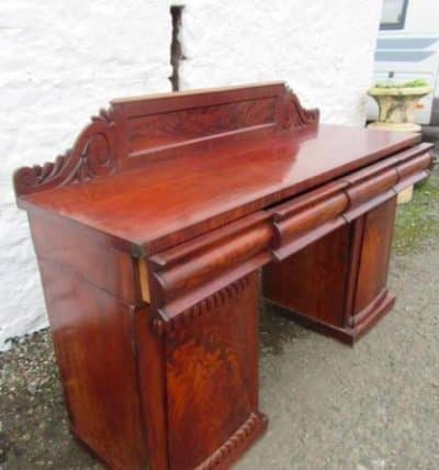 SOLD William 1V mahogany pedestal sideboard 19th century Antique Sideboards, Dressers. 4