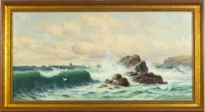 Edward Moore dated(1896) Oil on Canvas 19th century Antique Art 4