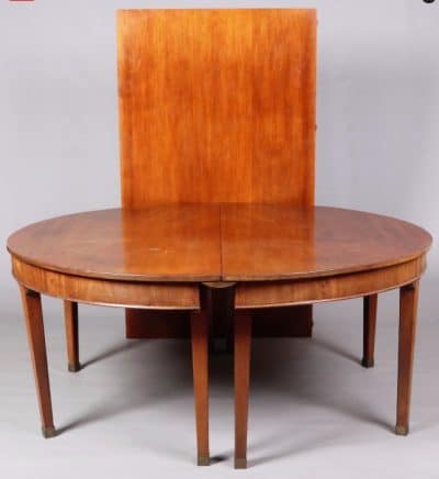 Georgian mahogany D end dining table