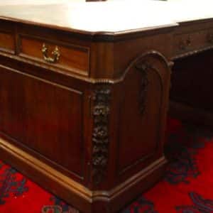 Vict carved Partners desk Coming soon. Victorian partners desk Antique Desks
