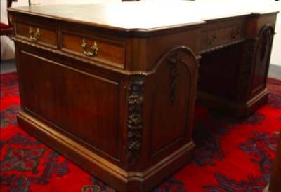 Vict carved Partners desk Coming soon. Victorian partners desk Antique Desks 3