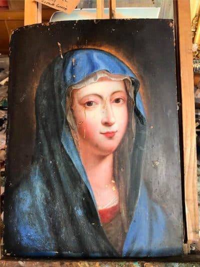The restoration of the 17th cent Blue Madonna The blue Madona Miscellaneous 4