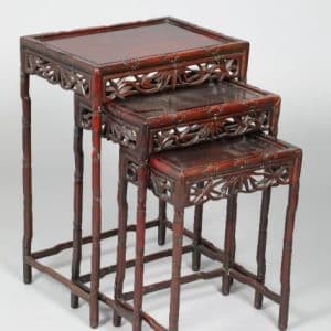 19th cent Chinese nest of rosewood tables Antique chinese furniture Antique Tables