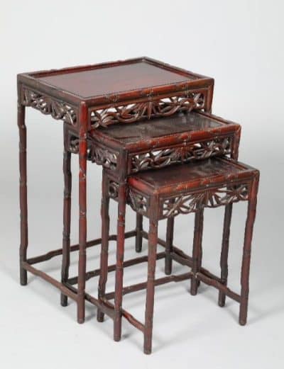 19th cent Chinese nest of rosewood tables