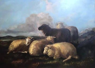 Thomas Sydney Cooper. (1803-1902) Oil on canvas. oil on canvas Antique Art 3