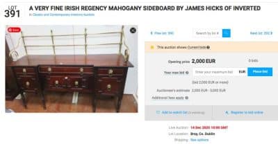 Important H Mower & Stephenson Georgian mahogany brass gallery mahogany sideboard - Image 12