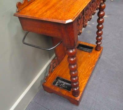 A Victorian carved oak hallstand Antique Furniture 4