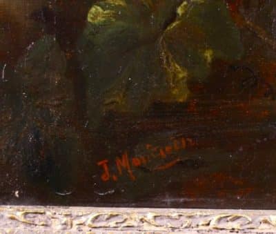 John Monteith (act1885-1903) Oil on canvas 19th century Antique Art 9