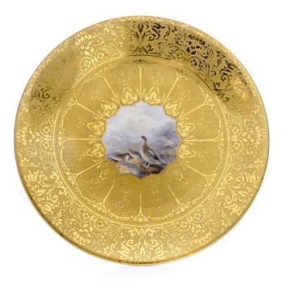 Royal Worcester Asprey, cabinet plate, By James Stinton