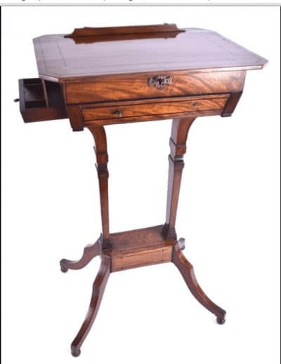 Edwardian mahogany tilt top work table - Image 3