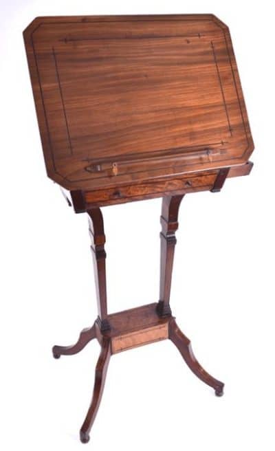 Edwardian mahogany tilt top work table - Image 4