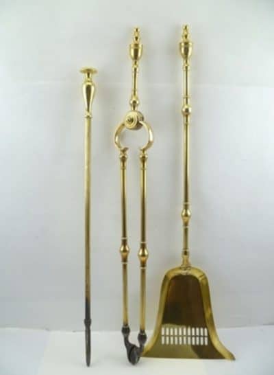 SOLD Georgian Brass Fire Irons
